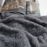 مفرش ستارز شتوي فاخر مزدوج مخمل و فرو رصاصي غامق ع...