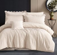 مفرش رانا مزدوج قطن بيج فاتح عدد القطع 7