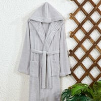 روب نداف - قطن 100% فاخر - تركي - رصاصي عدد القطع...