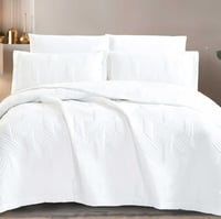 مفرش دولسي صيفي مضغوط مفرد ونص أبيض عدد القطع 4