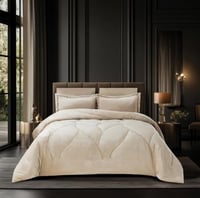 مفرش سها شتوي مفرد ونص بيج عدد القطع 4