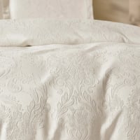 مفرش براجو قطن جاكارد فاخر كريمي