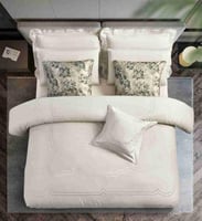 مفرش أيانا مزدوج قطن بيج فاتح عدد القطع 9