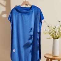 روب استحمام أطفال بقبعة أزرق