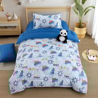 مفرش أطفال تيمون صيفي مفرد ونص أزرق سماوي متعدد ال...