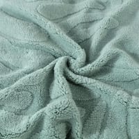 مفرش وورم شتوي فرو محفور تركواز