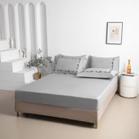 مفرش فهده فندقي فاخر رصاصي مطرز