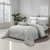 مفرش أرلا صيفي مزدوج جاكارد فاخر رصاصي عدد القطع 1...