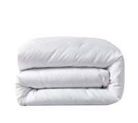 غطاء لحاف نداف بنمط هندسي بدون حشوة لون أبيض