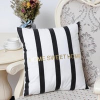 غطاء خدادية مقلم أسود و أبيض