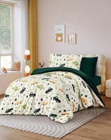 مفرش ريكا أطفال شتوي كوين فرو كريمي و زيتي متعدد ا...