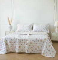 طقم غطاء لحاف سمرلاند قطن 100% مزدوج برسومات الزهو...