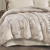 مفرش إنسجام صيفي قطن بيج غامق برسومات الزهور