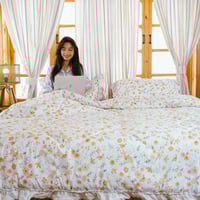 مفرش ريد روز صيفي كوين مقاس 200x150 سم قطن فاخر أب...