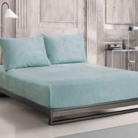 طقم شرشف دفى مطاط شتوي مقاس كوين 160x200 سم , تيفا...