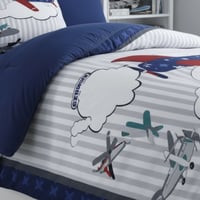 مفرش فريزيا صيفي مقاس كوين 150x200 سم أبيض كحلي عد...