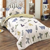 مفرش الربيع صيفي مفرد ونص فاخر أبيض متعدد الألوان...