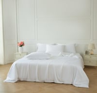 مفرش ماجدة بامبو أبيض