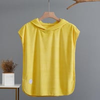 روب استحمام أطفال بقبعة أصفر