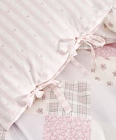 مفرش مضاوي صيفي مفرد ونص قطن وردي متعدد الرسومات ع...