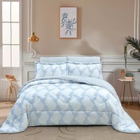 مفرش منال شتوي فاخر مفرد ونص مخمل سماوي عدد القطع...