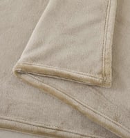 بطانية شتوي مخمل ناعم بيج غامق