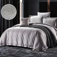 مفرش جورجيا صيفي مزدوج قطن فاخر رصاصي عدد القطع 7