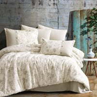 مفرش بلو لاجون قطن صيفي مزدوج فاخر أبيض تيفاني برس...