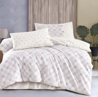 مفرش مضاوي مفرد ونص قطن كريمي متعدد الرسومات عدد ا...