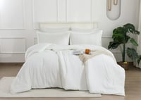 مفرش بشرى شتوي مزدوج أبيض عدد القطع 6