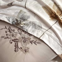 مفرش إشراق صيفي مزدوج قطن تنسل فاخر جملي برسومات ا...