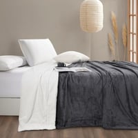 بطانية فاليريو مخمل فرو شتوي مفرد ونص رصاصي مقاس 2...