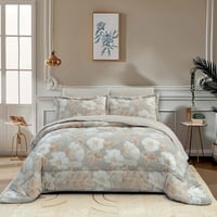 مفرش منال شتوي مفرد ونص فرو بيج ورصاصي برسومات الز...