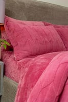 مفرش وعد شتوي فاخر مفرد ونص فرو موف عدد القطع 4