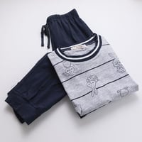 طقم بيجامة بناتي صيفية رصاصي