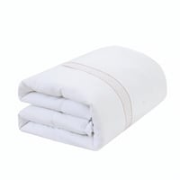 مفرش تانجير صيفي مزدوج أبيض وجملي مطرز عدد القطع 9