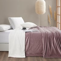 بطانية فاليريو مخمل فرو شتوي روز