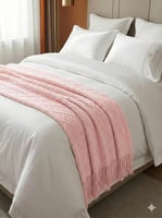 بطانية دان شال خفيفة وردي مقاس 130 × 170سم