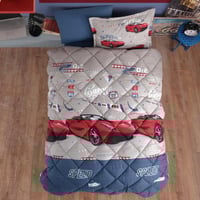 مفرش أطفال سبيد صيفي مفرد ونص تركي بيج و أزرق عدد...