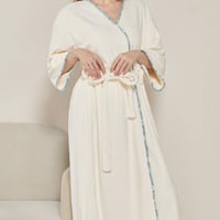 روب استحمام ريفي فاخر مفرد اوف وايت