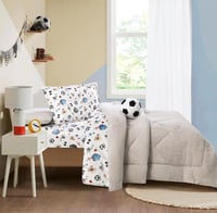 مفرش لوميرا أطفال شتوي مفرد ونص رصاصي فاتح عدد الق...