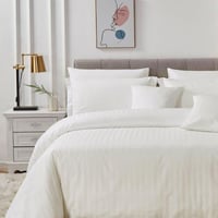 مفرش فندقي نداف قطن مفرد و نص كريمي 250 غرزة عدد ا...