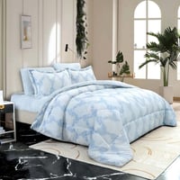 مفرش منال شتوي فاخر مفرد ونص مخمل سماوي عدد القطع...