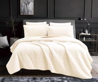 مفرش كويلا شتوي فرو مضغوط كريمي