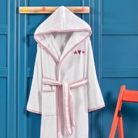 روب نداف بناتي اطفال - قطن 100% فاخر - تركي - أبيض...