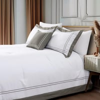 مفرش أغادير صيفي مفرد و نص أبيض و رصاصي عدد القطع...