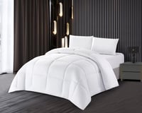 مفرش آتون فندقي صيفي مزدوج أبيض فاخر عدد القطع 7