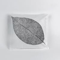 خدادية بحشوة لون أبيض منقوشة بورقة شجرة لون أسود