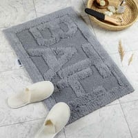 دعاسة أرضية باث تركي فرو رصاصي مقاس 50 × 80 سم