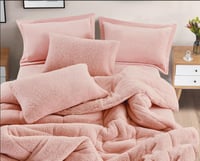 مفرش رهام شتوي مفرد ونص فرو وردي عدد القطع 4